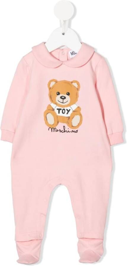 Moschino Kids Pyjama met teddybeerprint Roze