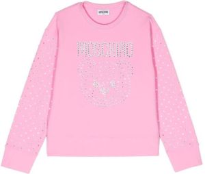 Moschino Kids Sweater verfraaid met kristallen Roze