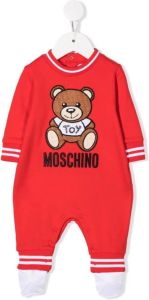 Moschino Kids Romper met geborduurde teddybeer Zwart