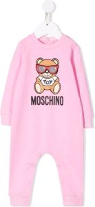 Moschino Kids Romper met teddybeerprint Roze