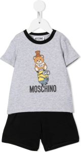 Moschino Kids Set met logoprint Grijs