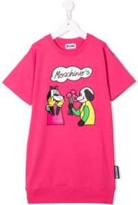 Moschino Kids Shirtjurk met borduurwerk Roze