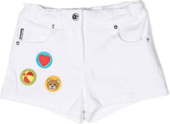Moschino Kids Shorts met logoprint Wit