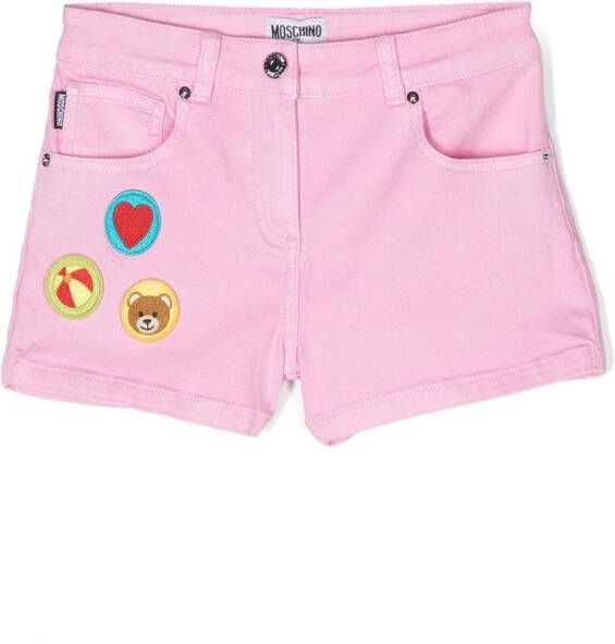 Moschino Kids Shorts met patch Roze