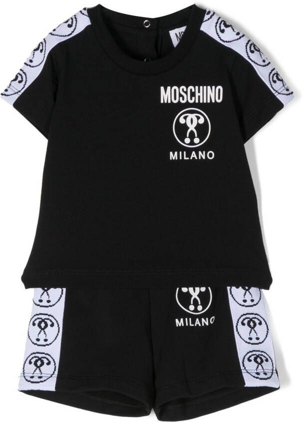 Moschino Kids Shorts met stetch-katoen Zwart