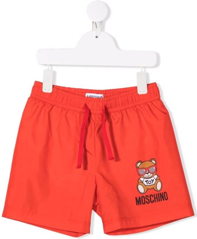 Moschino Kids Shorts met teddybeerprint Rood