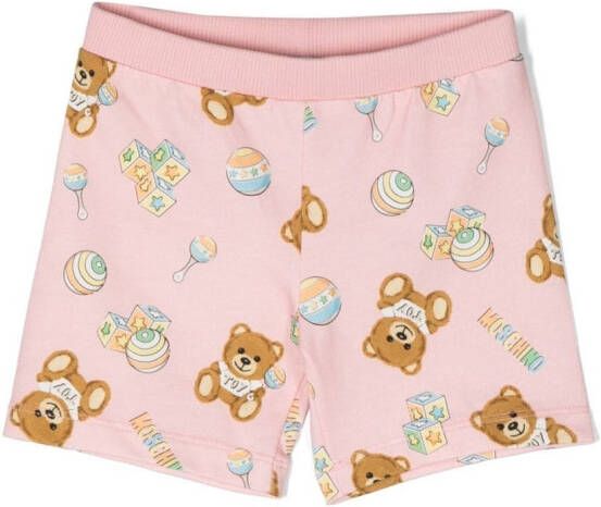 Moschino Kids Shorts met teddybeerprint Roze