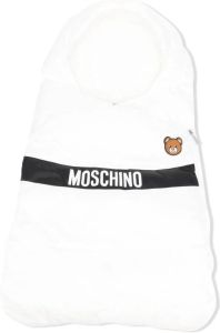 Moschino Kids Slaapzak met logoprint Wit