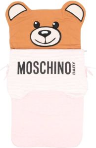 Moschino Kids Slaapzak met teddy logo Roze