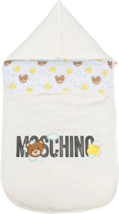 Moschino Kids Slaapzak met teddybeerprint Wit