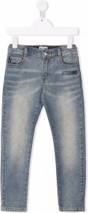 Moschino Kids Slim-fit jeans Blauw