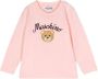 Moschino Kids Sweater met geborduurd logo Roze - Thumbnail 1