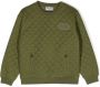 Moschino Kids Sweater met logopatch Groen - Thumbnail 1