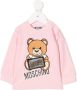 Moschino Kids Sweater met logopatch Roze - Thumbnail 1