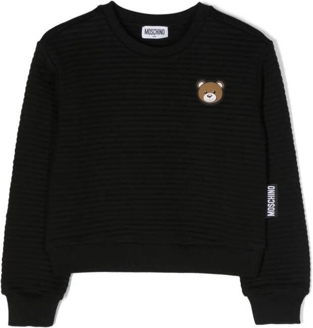 Moschino Kids Sweater met patch Zwart