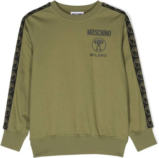 Moschino Kids Sweater met print Groen