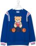 Moschino Kids Sweater met teddybeerprint Blauw - Thumbnail 1