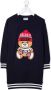 Moschino Kids Sweaterjurk met logo Blauw - Thumbnail 1