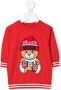 Moschino Kids Sweaterjurk met teddybeerprint Rood - Thumbnail 1