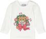 Moschino Kids T-shirt met glitter Wit - Thumbnail 1