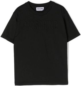 Moschino Kids T-shirt met logo Zwart