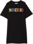 Moschino Kids T-shirt met logo Zwart - Thumbnail 1