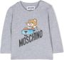 Moschino Kids T-shirt met logoprint Grijs - Thumbnail 1