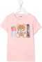 Moschino Kids T-shirt met logoprint Roze - Thumbnail 1