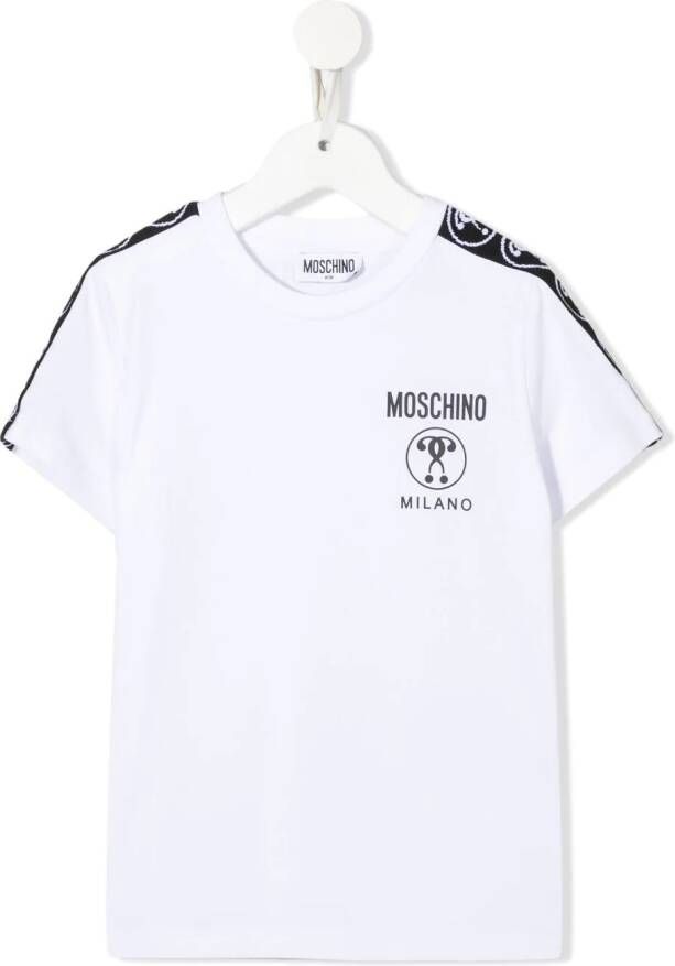 Moschino Kids T-shirt met logoprint Wit