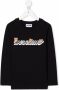 Moschino Kids T-shirt met logoprint Zwart - Thumbnail 1