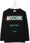 Moschino Kids T-shirt met logoprint Zwart - Thumbnail 1