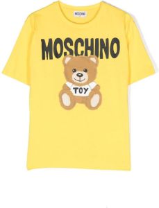 Moschino Kids T-shirt met print Geel