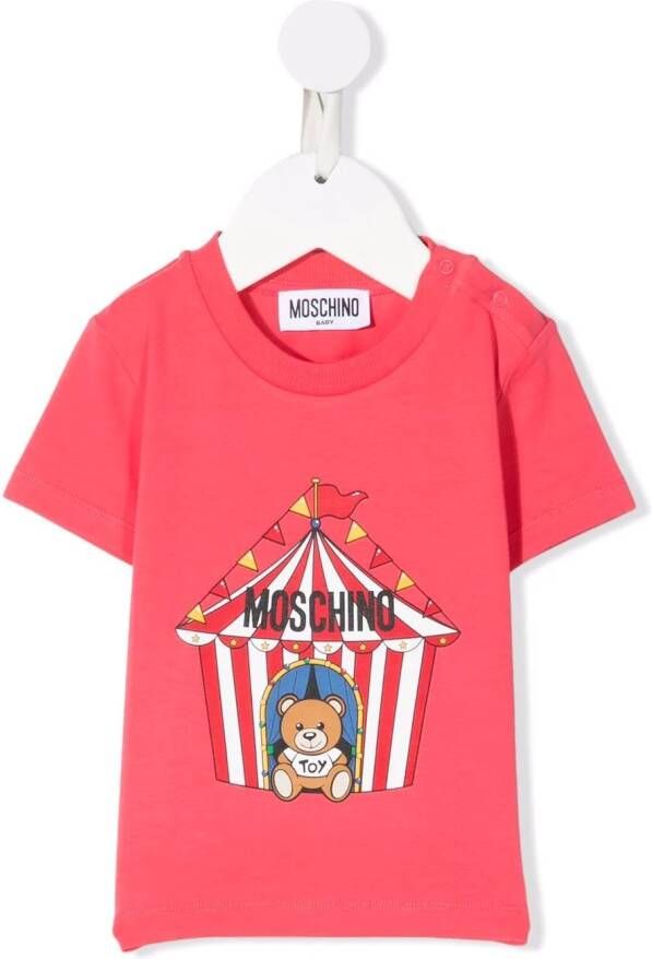 Moschino Kids T-shirt met print Roze