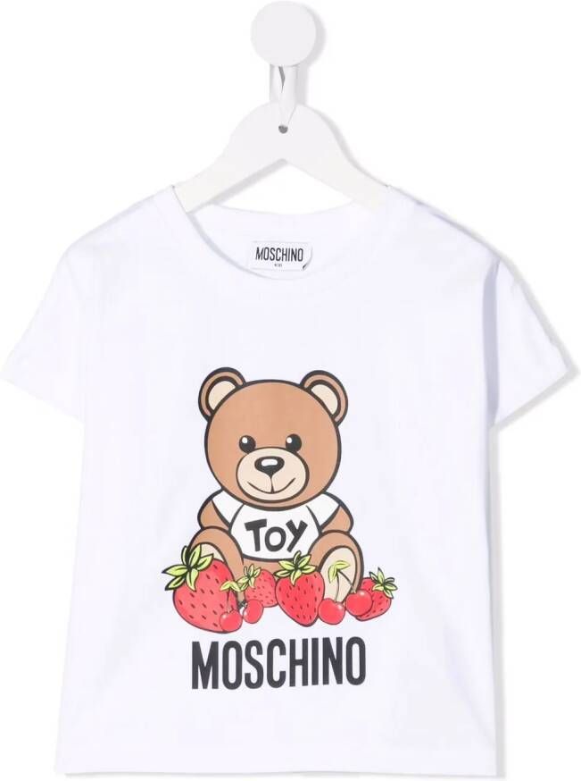 Moschino Kids T-shirt met print Wit