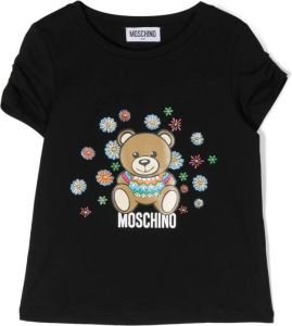 Moschino Kids T-shirt met teddybeer detail Zwart