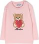 Moschino Kids T-shirt met teddybeerprint Roze - Thumbnail 1