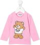 Moschino Kids T-shirt met teddybeerprint Roze - Thumbnail 1