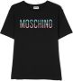Moschino Kids T-shirt verfraaid met logo Zwart - Thumbnail 1