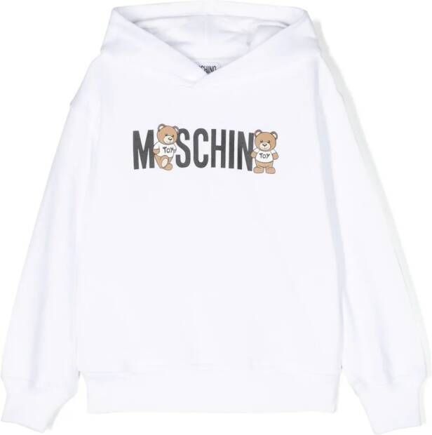 Moschino Kids Katoenen hoodie Wit