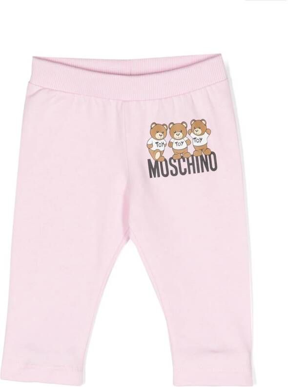 Moschino Kids Legging met teddybeer Roze