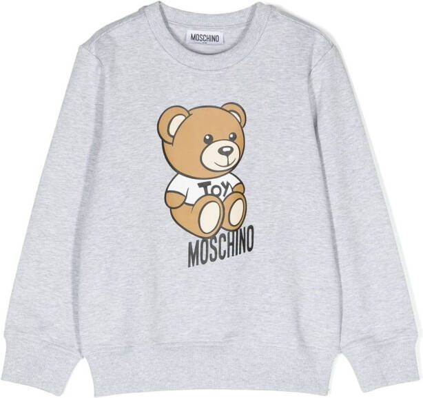 Moschino Kids Sweater met teddybeerprint Grijs