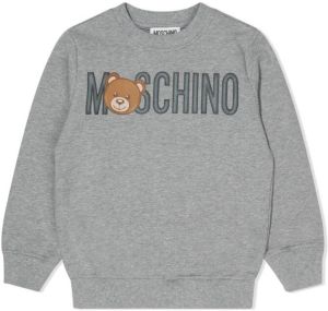 Moschino Kids Teddy Bear crew-neck sweatshirt Grijs