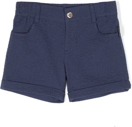 Moschino Kids Gekreukte shorts Blauw
