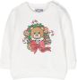 Moschino Kids Sweater met glitters Wit - Thumbnail 1