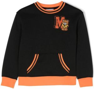 Moschino Kids Sweater met patch Zwart