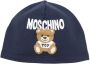 Moschino Kids Muts met teddybeerprint Blauw - Thumbnail 1
