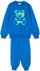 Moschino Kids Trainingspak met teddybeerprint Blauw