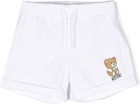 Moschino Kids Shorts met teddybeerprint Wit