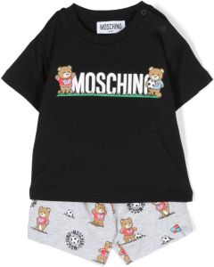 Moschino Kids Shorts met teddybeerprint Zwart