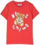 Moschino Kids T-shirt met teddybeerprint Rood - Thumbnail 1